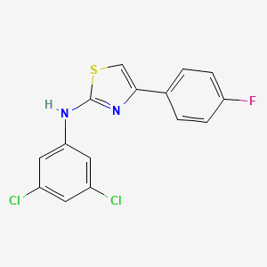 molecular formula C15H9Cl2FN2S B3740028 N-(3,5-dichlorophenyl)-4-(4-fluorophenyl)-1,3-thiazol-2-amine 
