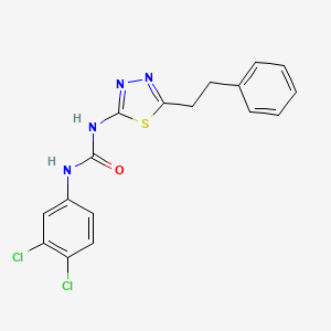 molecular formula C17H14Cl2N4OS B3740040 N-(3,4-dichlorophenyl)-N'-[5-(2-phenylethyl)-1,3,4-thiadiazol-2-yl]urea CAS No. 6068-09-3