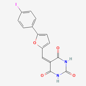 molecular formula C15H9IN2O4 B3740055 5-{[5-(4-iodophenyl)-2-furyl]methylene}-2,4,6(1H,3H,5H)-pyrimidinetrione 