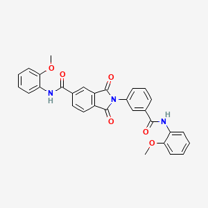 molecular formula C30H23N3O6 B3740061 N-(2-methoxyphenyl)-2-(3-{[(2-methoxyphenyl)amino]carbonyl}phenyl)-1,3-dioxo-5-isoindolinecarboxamide 