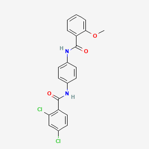 molecular formula C21H16Cl2N2O3 B3740072 2,4-dichloro-N-{4-[(2-methoxybenzoyl)amino]phenyl}benzamide 