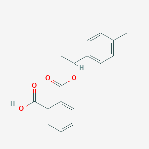 molecular formula C18H18O4 B374011 2-{[1-(4-Ethylphenyl)ethoxy]carbonyl}benzoic acid 