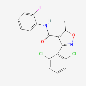 3-(2,6-dichlorophenyl)-N-(2-iodophenyl)-5-methyl-4-isoxazolecarboxamide