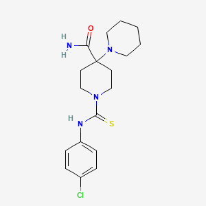 molecular formula C18H25ClN4OS B3740146 1'-{[(4-chlorophenyl)amino]carbonothioyl}-1,4'-bipiperidine-4'-carboxamide 