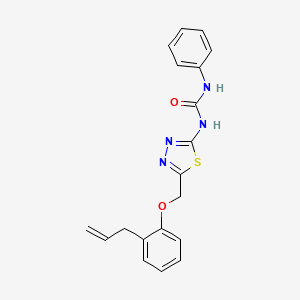 molecular formula C19H18N4O2S B3740153 N-{5-[(2-allylphenoxy)methyl]-1,3,4-thiadiazol-2-yl}-N'-phenylurea 