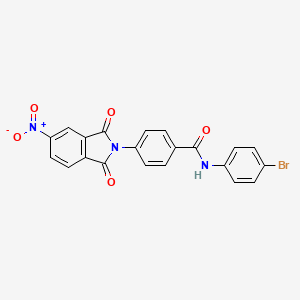 molecular formula C21H12BrN3O5 B3740155 N-(4-bromophenyl)-4-(5-nitro-1,3-dioxo-1,3-dihydro-2H-isoindol-2-yl)benzamide 