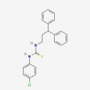 molecular formula C22H21ClN2S B3740172 N-(4-chlorophenyl)-N'-(3,3-diphenylpropyl)thiourea 