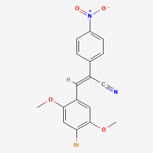 molecular formula C17H13BrN2O4 B3740201 3-(4-bromo-2,5-dimethoxyphenyl)-2-(4-nitrophenyl)acrylonitrile 