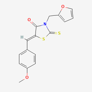 molecular formula C16H13NO3S2 B3740213 3-(2-furylmethyl)-5-(4-methoxybenzylidene)-2-thioxo-1,3-thiazolidin-4-one 