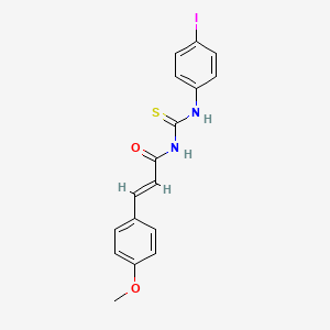 molecular formula C17H15IN2O2S B3740221 N-{[(4-iodophenyl)amino]carbonothioyl}-3-(4-methoxyphenyl)acrylamide 