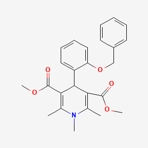molecular formula C25H27NO5 B3740227 dimethyl 4-[2-(benzyloxy)phenyl]-1,2,6-trimethyl-1,4-dihydro-3,5-pyridinedicarboxylate 
