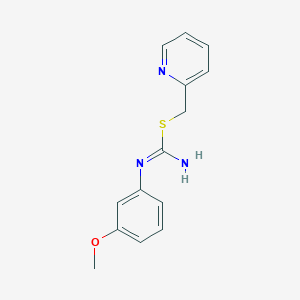 molecular formula C14H15N3OS B374023 2-pyridinylmethyl N-(3-methoxyphenyl)imidothiocarbamate 