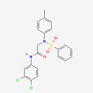 molecular formula C21H18Cl2N2O3S B3740244 N~1~-(3,4-dichlorophenyl)-N~2~-(4-methylphenyl)-N~2~-(phenylsulfonyl)glycinamide 