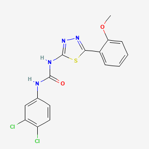 molecular formula C16H12Cl2N4O2S B3740257 N-(3,4-dichlorophenyl)-N'-[5-(2-methoxyphenyl)-1,3,4-thiadiazol-2-yl]urea 