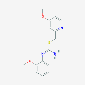 (4-methoxypyridin-2-yl)methyl N'-(2-methoxyphenyl)carbamimidothioate