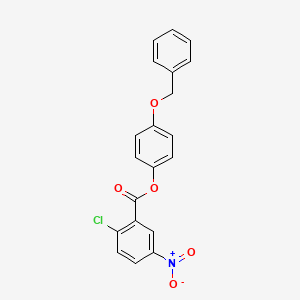 molecular formula C20H14ClNO5 B3740263 4-(benzyloxy)phenyl 2-chloro-5-nitrobenzoate 