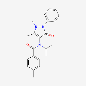 molecular formula C22H25N3O2 B3740279 N-(1,5-dimethyl-3-oxo-2-phenyl-2,3-dihydro-1H-pyrazol-4-yl)-N-isopropyl-4-methylbenzamide 