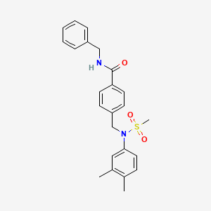 molecular formula C24H26N2O3S B3740285 N-benzyl-4-{[(3,4-dimethylphenyl)(methylsulfonyl)amino]methyl}benzamide 