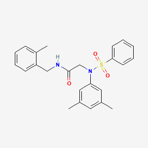 molecular formula C24H26N2O3S B3740287 N~2~-(3,5-dimethylphenyl)-N~1~-(2-methylbenzyl)-N~2~-(phenylsulfonyl)glycinamide 
