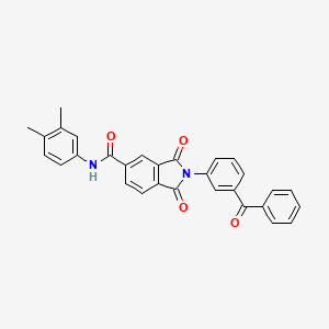 molecular formula C30H22N2O4 B3740289 2-(3-benzoylphenyl)-N-(3,4-dimethylphenyl)-1,3-dioxo-5-isoindolinecarboxamide 