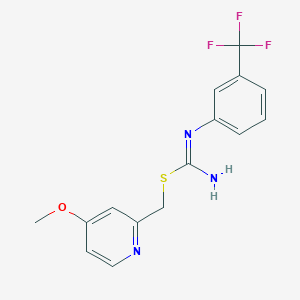 (4-methoxy-2-pyridinyl)methyl N-[3-(trifluoromethyl)phenyl]imidothiocarbamate