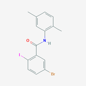 molecular formula C15H13BrINO B3740311 5-bromo-N-(2,5-dimethylphenyl)-2-iodobenzamide 
