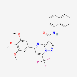 molecular formula C27H21F3N4O4 B3740330 N-1-naphthyl-7-(trifluoromethyl)-5-(3,4,5-trimethoxyphenyl)pyrazolo[1,5-a]pyrimidine-3-carboxamide 