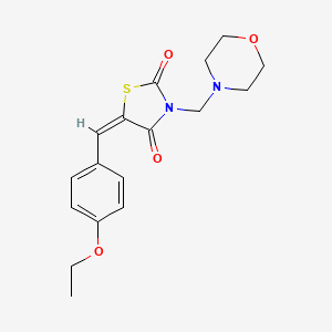 molecular formula C17H20N2O4S B3740334 5-(4-ethoxybenzylidene)-3-(4-morpholinylmethyl)-1,3-thiazolidine-2,4-dione 