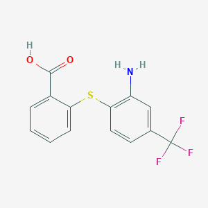 2-{[2-Amino-4-(trifluoromethyl)phenyl]sulfanyl}benzoic acid
