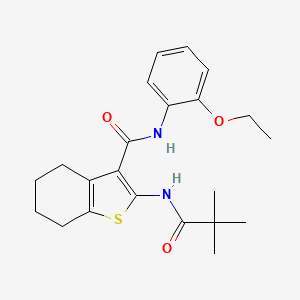 molecular formula C22H28N2O3S B3740340 2-[(2,2-dimethylpropanoyl)amino]-N-(2-ethoxyphenyl)-4,5,6,7-tetrahydro-1-benzothiophene-3-carboxamide 
