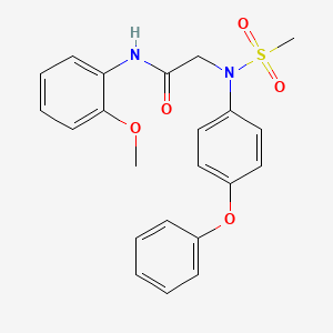 molecular formula C22H22N2O5S B3740344 N~1~-(2-methoxyphenyl)-N~2~-(methylsulfonyl)-N~2~-(4-phenoxyphenyl)glycinamide 