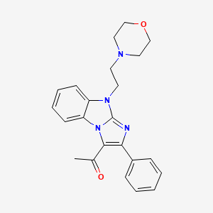 molecular formula C23H24N4O2 B3740371 1-{9-[2-(4-morpholinyl)ethyl]-2-phenyl-9H-imidazo[1,2-a]benzimidazol-3-yl}ethanone 