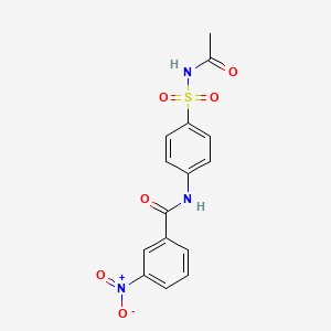 molecular formula C15H13N3O6S B3740378 N-{4-[(acetylamino)sulfonyl]phenyl}-3-nitrobenzamide 