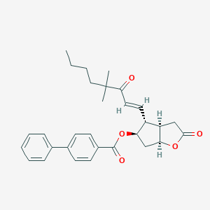 molecular formula C30H34O5 B374038 [(3aR,4R,5R,6aS)-4-[(E)-4,4-dimethyl-3-oxooct-1-enyl]-2-oxo-3,3a,4,5,6,6a-hexahydrocyclopenta[b]furan-5-yl] 4-phenylbenzoate 