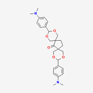 molecular formula C27H34N2O5 B3740394 3,11-bis[4-(dimethylamino)phenyl]-2,4,10,12-tetraoxadispiro[5.1.5.2]pentadecan-7-one 