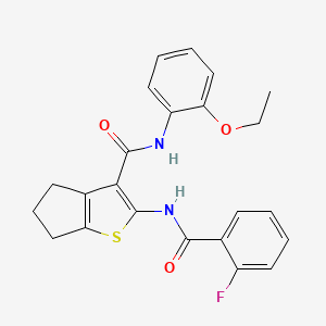 molecular formula C23H21FN2O3S B3740400 N-(2-ethoxyphenyl)-2-[(2-fluorobenzoyl)amino]-5,6-dihydro-4H-cyclopenta[b]thiophene-3-carboxamide 