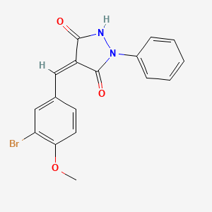 molecular formula C17H13BrN2O3 B3740401 4-(3-bromo-4-methoxybenzylidene)-1-phenyl-3,5-pyrazolidinedione 