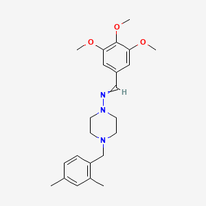 molecular formula C23H31N3O3 B3740408 4-(2,4-dimethylbenzyl)-N-(3,4,5-trimethoxybenzylidene)-1-piperazinamine 