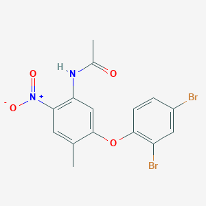molecular formula C15H12Br2N2O4 B374041 N-{5-(2,4-dibromophenoxy)-2-nitro-4-methylphenyl}acetamide 