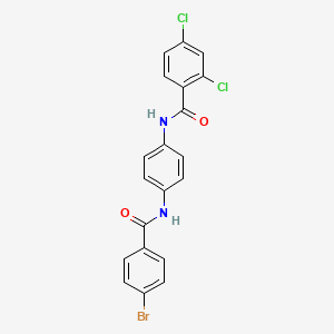 molecular formula C20H13BrCl2N2O2 B3740429 N-{4-[(4-bromobenzoyl)amino]phenyl}-2,4-dichlorobenzamide 