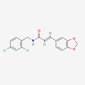 molecular formula C17H13Cl2NO3 B3740440 3-(1,3-benzodioxol-5-yl)-N-(2,4-dichlorobenzyl)acrylamide 