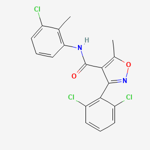 molecular formula C18H13Cl3N2O2 B3740455 N-(3-chloro-2-methylphenyl)-3-(2,6-dichlorophenyl)-5-methyl-4-isoxazolecarboxamide CAS No. 84896-51-5