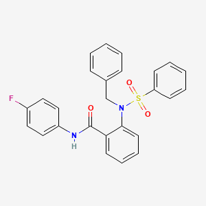 molecular formula C26H21FN2O3S B3740461 2-[benzyl(phenylsulfonyl)amino]-N-(4-fluorophenyl)benzamide 