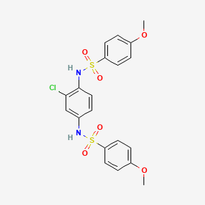 molecular formula C20H19ClN2O6S2 B3740494 N,N'-(2-chloro-1,4-phenylene)bis(4-methoxybenzenesulfonamide) 