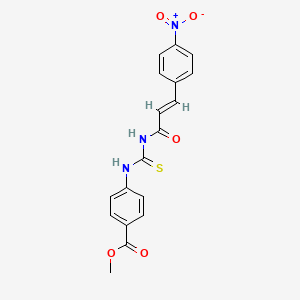 molecular formula C18H15N3O5S B3740499 methyl 4-[({[3-(4-nitrophenyl)acryloyl]amino}carbonothioyl)amino]benzoate 