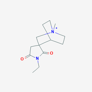 molecular formula C13H21N2O2+ B374052 1'-Ethyl-1-methylspiro[1-azoniabicyclo[2.2.2]octane-3,3'-pyrrolidine]-2',5'-dione 