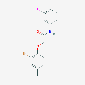 molecular formula C15H13BrINO2 B3740523 2-(2-bromo-4-methylphenoxy)-N-(3-iodophenyl)acetamide 