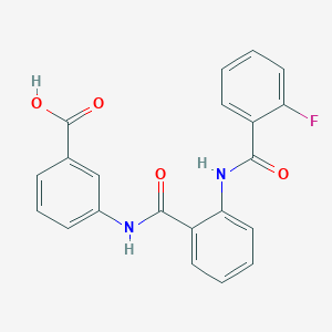 molecular formula C21H15FN2O4 B3740556 3-({2-[(2-fluorobenzoyl)amino]benzoyl}amino)benzoic acid 