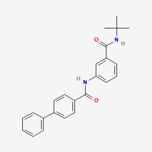 molecular formula C24H24N2O2 B3740578 N-{3-[(tert-butylamino)carbonyl]phenyl}-4-biphenylcarboxamide 