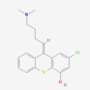 molecular formula C19H20ClNOS B374058 (9E)-2-chloro-9-[4-(dimethylamino)butylidene]thioxanthen-4-ol 